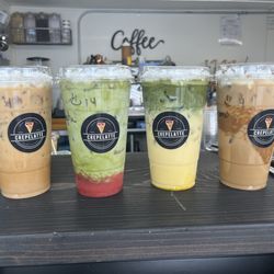 Mango matcha Strawberry matcha Tiramisu biscoff Horchata cinnamon