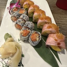 S 22. King Crab Special Roll and R27. Spicy Tuna Roll