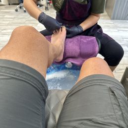 Pedicure in full swing Pedicure in full swing