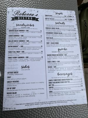 Menu photo 6 Rebecca's Bistro Walnut Creek, OH