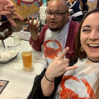 Storming Crab-Madison - Me, my buddy Izzie, and one of the awesome staff members! - Seafood Near Me - Madison, Tennessee