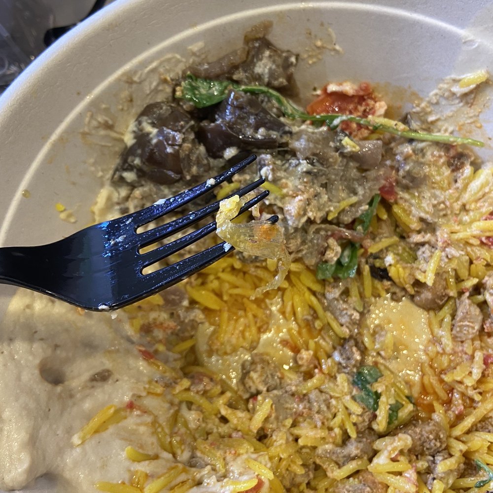 SAJJ Mediterranean - Plastic in my meal ... again - Mediterranean Near Me - San Francisco, California SAJJ Mediterranean - Plastic in my meal ... again - Mediterranean Near Me - San Francisco, California