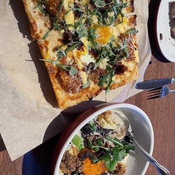 Culinary Dropout - Sausage, Bacon & Egg Pizza* - New American Near Me - Denver, Colorado