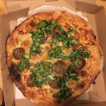 Napoli's Pizza - Sausage Broccoli Rabe Personal Pizza: No fresh mozzarella (as advertised), gnarly sausage, and bland broccoli rabe dumped on top. - Pizza Near Me - Hoboken, New Jersey Napoli's Pizza - Sausage Broccoli Rabe Personal Pizza: No fresh mozzarella (as advertised), gnarly sausage, and bland broccoli rabe dumped on top. - Pizza Near Me - Hoboken, New Jersey