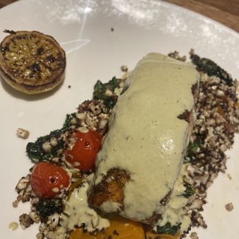 Yard House - Mediterranean Salmon - New American Near Me - Dallas, Texas Yard House - Mediterranean Salmon - New American Near Me - Dallas, Texas