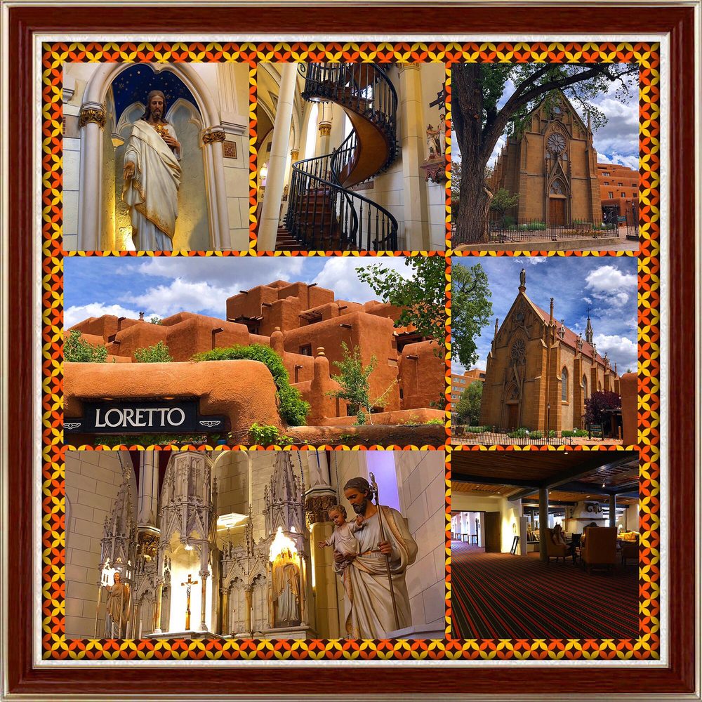 Loretto Chapel - Montage of images from Loretto Chapel - Churches Near Me - Santa Fe, New Mexico Loretto Chapel - Montage of images from Loretto Chapel - Churches Near Me - Santa Fe, New Mexico