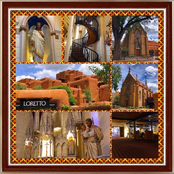 Loretto Chapel - Montage of images from Loretto Chapel - Churches Near Me - Santa Fe, New Mexico
