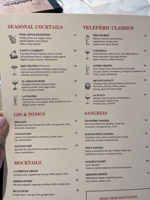 Menu photo 1 Teleferic Barcelona Los Angeles, CA