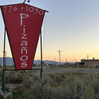 Pizanos - Sign from the highway. - Pizza Near Me - Taos, New Mexico