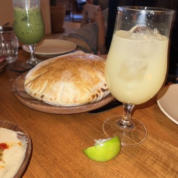 Kassi Beach - Mezze pita puff? and Pineapple non-alcoholic drink for the birthday girl. - Italian Near Me - Las Vegas, Nevada
