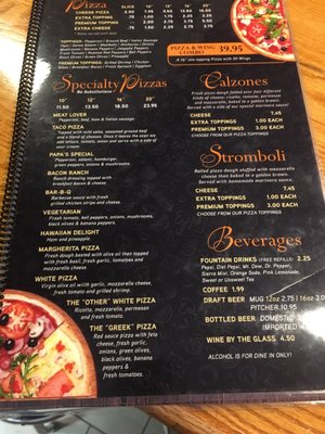 Menu photo 2 Papa's Pizza Restaurant Little River, SC Menu photo 2 Papa's Pizza Restaurant Little River, SC