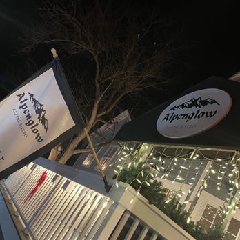 Alpenglow Bistro - Outside view on a December evening. - German Near Me - Wilmington, Vermont