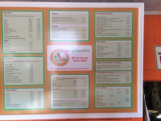 Menu photo 3 Chile Jalapeno Taqueria Oakland, CA Menu photo 3 Chile Jalapeno Taqueria Oakland, CA