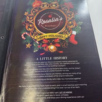 Rosalia's Kitchen - Menu - Italian Near Me - Miramar, Florida Rosalia's Kitchen - Menu - Italian Near Me - Miramar, Florida