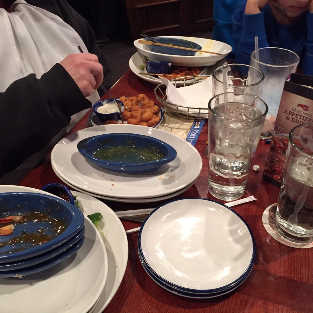 Red Lobster - Table full of dishes, received our shrimp. Still full of dishes. #fail - Seafood Near Me - Appleton, Wisconsin Red Lobster - Table full of dishes, received our shrimp. Still full of dishes. #fail - Seafood Near Me - Appleton, Wisconsin