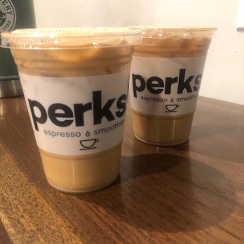 Perks At Zion - Pure Angels Bliss on left and German Chocolate on right - Coffee & Tea Near Me - Springdale, Utah Perks At Zion - Pure Angels Bliss on left and German Chocolate on right - Coffee & Tea Near Me - Springdale, Utah