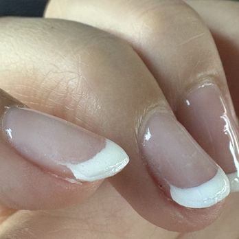Ivy Springs Nails - Top coat didn't reach the end of my nails + neither did the French tip. - Nail Salons Near Me - Flowery Branch, Georgia