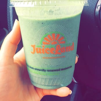 JuiceLand - Bambaataa: Pineapple juice, banana, mango, almond, hemp protein, coconut oil, spirulina - Juice Bars & Smoothies Near Me - Austin, Texas JuiceLand - Bambaataa: Pineapple juice, banana, mango, almond, hemp protein, coconut oil, spirulina - Juice Bars & Smoothies Near Me - Austin, Texas