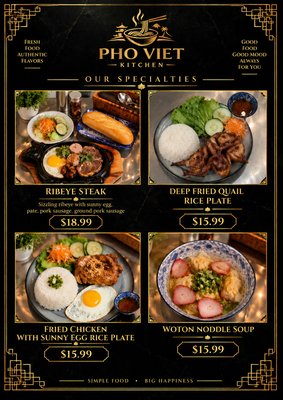 Menu photo 1 Pho Viet Kitchen Manteca, CA