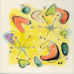 Tiles by Lisa - Original hand-painted ceramic tiles ~ mid-century modern