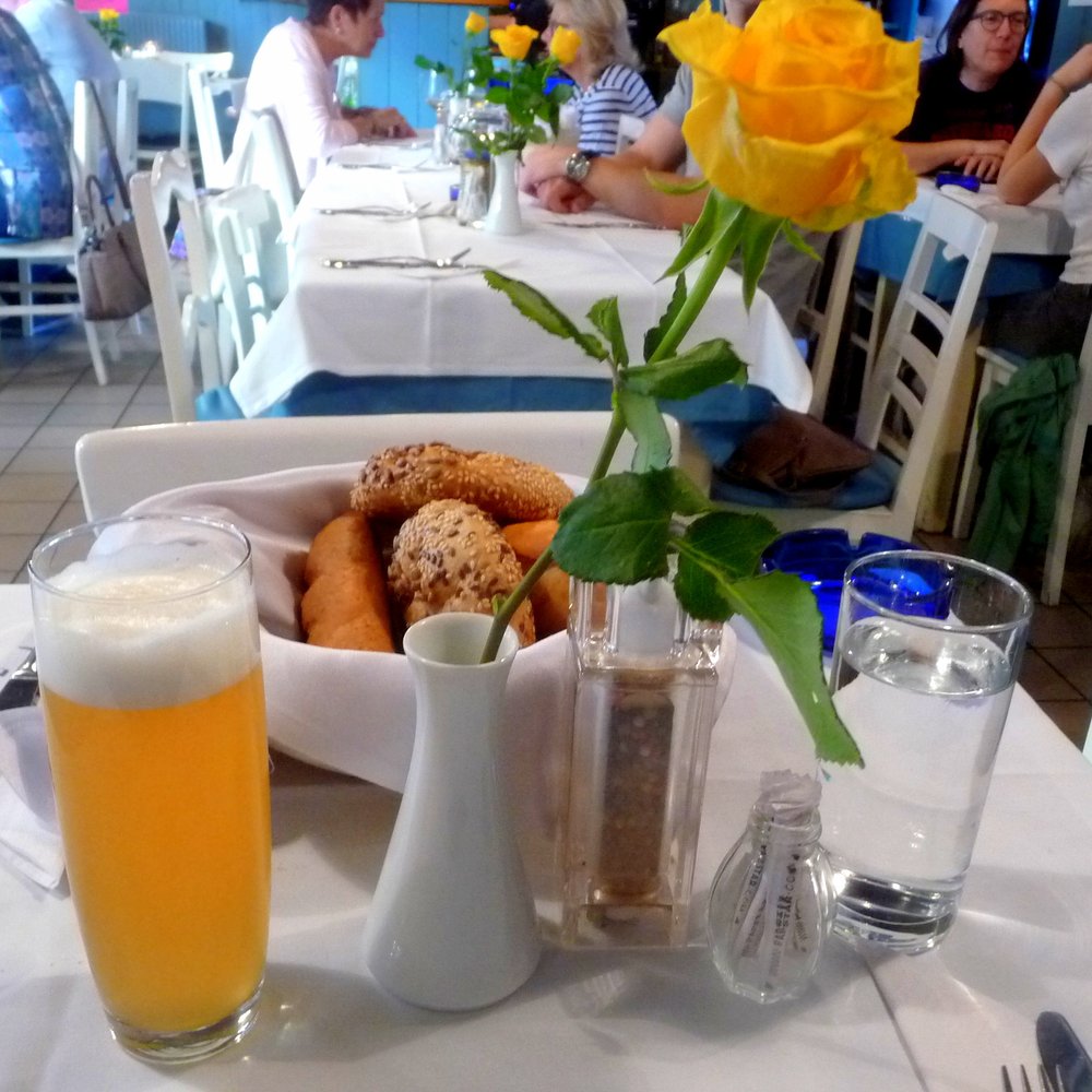 Rudi's Beisl - Table setting with Zwickl beer - Beisl Near Me - Vienna, 9