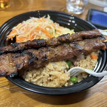 The Chan Smokers - 3/15/25 Combo #1 (3) lemon grass beef skewers, fried rice, corn, banana pudding $18, Love the pickled veggies! - Caterers Near Me The Chan Smokers - 3/15/25 Combo #1 (3) lemon grass beef skewers, fried rice, corn, banana pudding $18, Love the pickled veggies! - Caterers Near Me