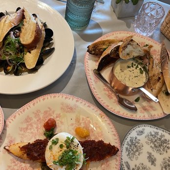 flora - burrata lobster fondue and mussels - New American Near Me - Westhampton Beach, New York flora - burrata lobster fondue and mussels - New American Near Me - Westhampton Beach, New York