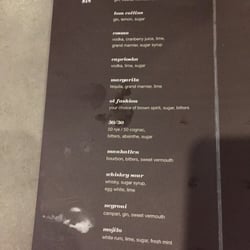 Hoosegow - Cocktail menu - Page 1