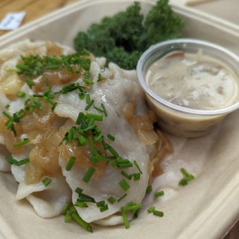Cardiff Central Market - Vegan pierogi's from Pierogi on the second floor. - Public Markets Near Me - Cardiff, CRF