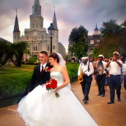 New Orleans Photo - A Wedding Second Line in Jackson Square, New Orleans By Vicki Stanwycks