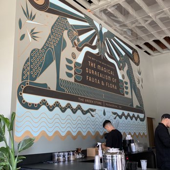 The Boy & The Bear - a mural on the wall - Coffee & Tea Near Me - Pasadena, California