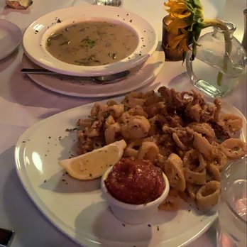 The Left Bank - Delicious calamari and mushroom soup with truffle - New American Near Me - Buffalo, New York The Left Bank - Delicious calamari and mushroom soup with truffle - New American Near Me - Buffalo, New York