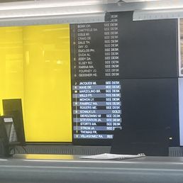 List of people waiting for cars.