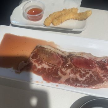 The Moo Korean BBQ - The short rib that's might as well be called "extra thin rib" and Costco calamari - Korean Near Me - Santa Monica, California The Moo Korean BBQ - The short rib that's might as well be called "extra thin rib" and Costco calamari - Korean Near Me - Santa Monica, California