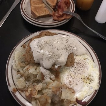 Royal Cafe - Country Chicken Fried Steak, toast and a side of bacon - Desserts Near Me - Sun City, Arizona Royal Cafe - Country Chicken Fried Steak, toast and a side of bacon - Desserts Near Me - Sun City, Arizona