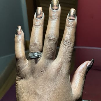 Nail Lounge - UV gel refill with Cat Eye polish #2 - Nail Salons Near Me - Sicklerville, New Jersey