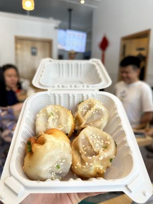 Spring Shanghai Pan-Fried Buns by null