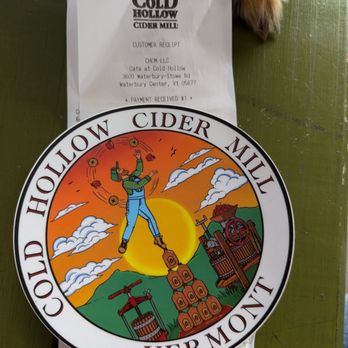 Cold Hollow Cider Mill - Sticker, $2.95 prior to tax - Donuts Near Me - Waterbury Center, Vermont Cold Hollow Cider Mill - Sticker, $2.95 prior to tax - Donuts Near Me - Waterbury Center, Vermont