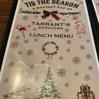 Tarrant's Cafe - Tarrant's Holiday Menu - New American Near Me - Richmond, Virginia Tarrant's Cafe - Tarrant's Holiday Menu - New American Near Me - Richmond, Virginia