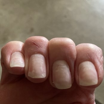 Pink Kiwi Nail - My nails that Kiwi Nails butchered - Nail Salons Near Me - Whitehall, Pennsylvania