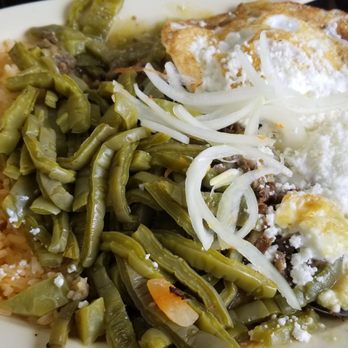 Las Chinampas - Chilaquiles with carne and nopales! Bomb! - Mexican Near Me - Whittier, California