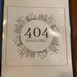 404 Bar & Grill - This is the menu that we received today!!