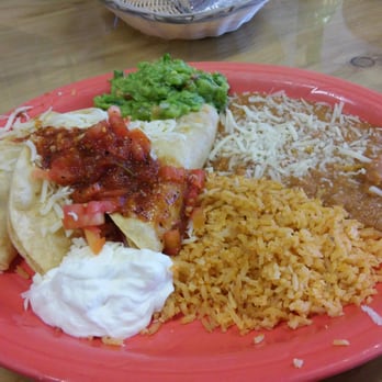 El Verduzco - POTATO tacos (3-fried) comes with sour cream, salsa, cheese, guacamole. It also comes with a huge side of beans & rice. - Mexican Near Me - Dixon, California