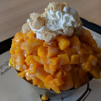 SnowBall RiceBall - Mango bingsu and mochi added on. - Desserts Near Me - Austin, Texas