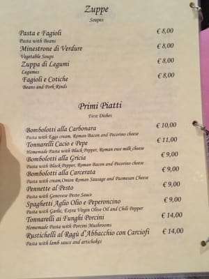 Menu photo 5 Antico Caffè del Moro Rome, RM Menu photo 5 Antico Caffè del Moro Rome, RM