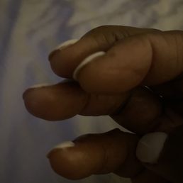 Product on my finger tips uneven powder Product on my finger tips uneven powder