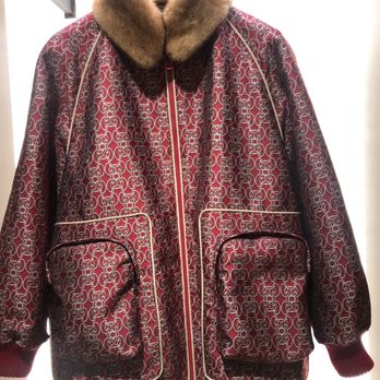 Fendi - Love this, luxe Fendi jacket with high functional zippered pockets, double zip front,  a mink collar and all silk - Men's Clothing Near Me - Beverly Hills, California