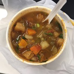 Croutons Soup Bar - Roast beef and vege