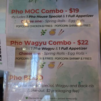 Moc Kitchen pho and grill - Special deals - Noodles Near Me - Santa Ana, California