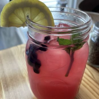 Side Street Cafe - blueberry mint lemonade - American Near Me - Bar Harbor, Maine Side Street Cafe - blueberry mint lemonade - American Near Me - Bar Harbor, Maine
